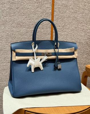 cheap quality Hermes Birkin 40 Togo Blue Agate PHW